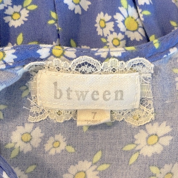 Btween Floral Romper w/White Shirt Size 7 - Picture 3 of 6